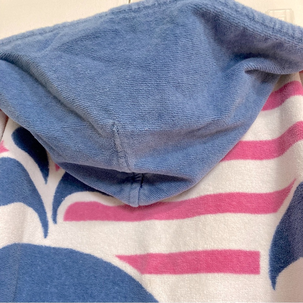 POTTERY BARN Kids Whale Bath Beach Wrap Towel Pink Blue 46" Wide x 29" Long - Picture 8 of 15